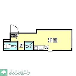 ヴィラ浅草 ワンルームの間取図画像