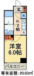 レジディア日本橋人形町2 1Kの間取図画像