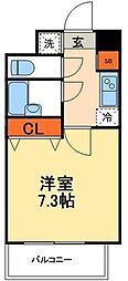 アーデン両国 1Kの間取図画像