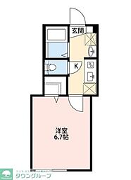 GRAN西新井 1Kの間取図画像
