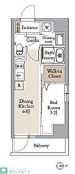グランカーサ住吉II 1DKの間取図画像