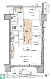 ブランシエスタ浅草蔵前 3LDKの間取図画像