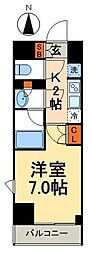 プレジリア東日本橋 1Kの間取図画像