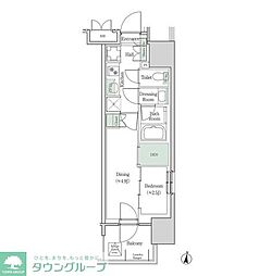 ブルックサイドレジデンス木場 2Kの間取図画像