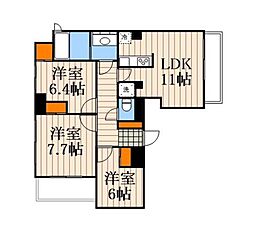 ヒューマンハイム中葛西 3LDKの間取図画像