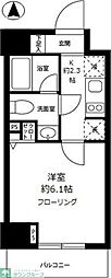 グロースメゾン亀戸 1Kの間取図画像