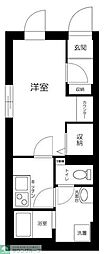 フェリデンシア住吉 1Kの間取図画像