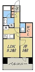 クレア堀切菖蒲園 1LDKの間取図画像