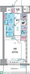 ジェノヴィアお花茶屋2スカイガーデン 1Kの間取図画像