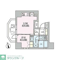 ザ・レジデンス三ノ輪 1LDKの間取図画像