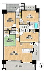 ユニーブル平針ガーデン 4LDKの間取り