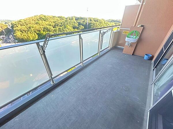 スロップシンク付きのワイドバルコニーでは、ペットのシャンプーなどもできますね♪