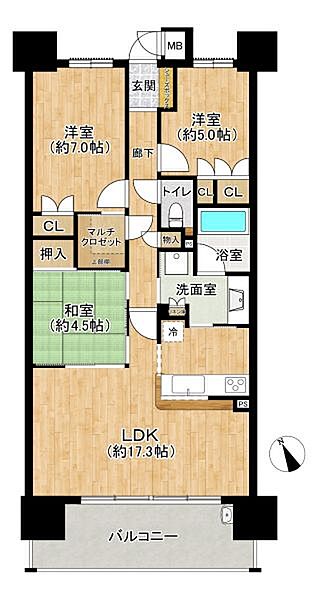 使い勝手の良い3LDKの間取りタイプです！