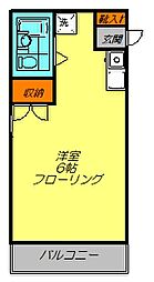 メゾン・ウィステリア 1Kの間取図画像