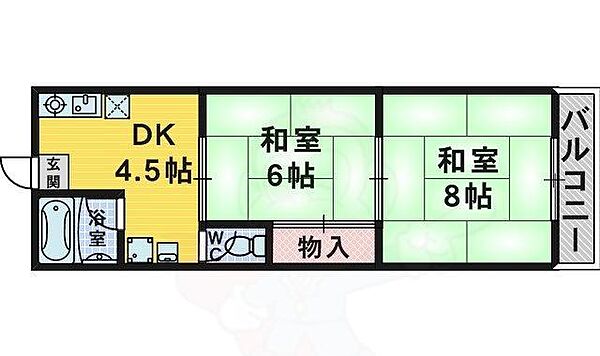大阪府堺市堺区柳之町東２丁(賃貸マンション2DK・3階・35.00㎡)の写真 その2