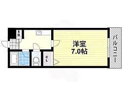 グランエクセル北花田 1階1Kの間取り