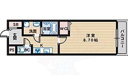 フジパレス堺香ヶ丘サウス 3階1Kの間取り