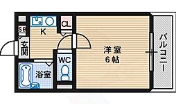 エクセレントもず 1Kの間取図画像