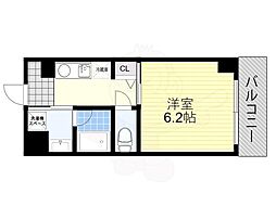 カーライル堺市駅前 1Kの間取図画像