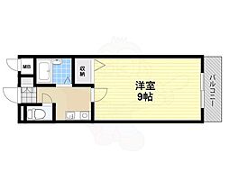 リトゥール中百舌鳥 1Kの間取図画像