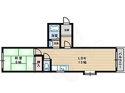コーポSEI 1LDKの間取図画像