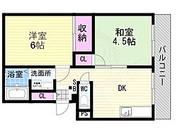 アーバン中野 2DKの間取図画像