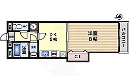 山本グリーンヴィレッジ2 1DKの間取図画像
