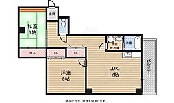 ガーデンコート山之内 2LDKの間取図画像
