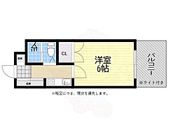 フォルム東住吉 1Kの間取図画像