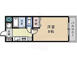 スタツィオーネ中百舌鳥 1Kの間取図画像