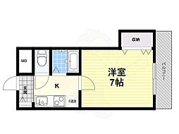 ロイヤル蔵前 1Kの間取図画像