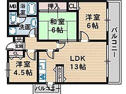 メゾンリバーサイド1 4階/-