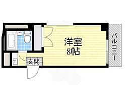 シャトー杉本パート2 ワンルームの間取図画像