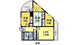 三国ヶ丘セレニテ 3SLDKの間取図画像