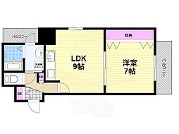 フォレスト長居 1LDKの間取図画像