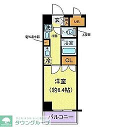 スパシエフィールドS新都心 1Kの間取図画像