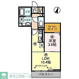 インペリアルヒルズ 1LDKの間取図画像