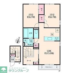 アイビスコート 2LDKの間取図画像