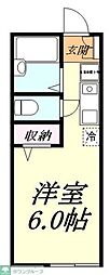 ドルフ ワンルームの間取図画像