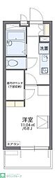 レオパレスKOIWAI 1Kの間取図画像