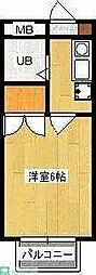 コーネル東大宮 1Kの間取図画像