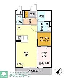 プルミエ 1LDKの間取図画像