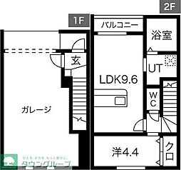 ensoleille K棟 1LDKの間取図画像