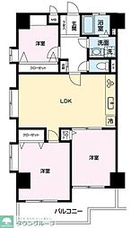 ユリノキコート 3LDKの間取図画像