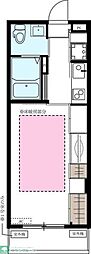 リブリ・アルカーサ 1Kの間取図画像