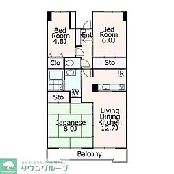 グランドール大宮 3LDKの間取図画像