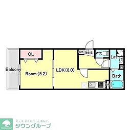 ジーメゾン豊春 1LDKの間取図画像