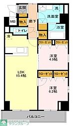 GRANCOURTYONO 2LDKの間取図画像
