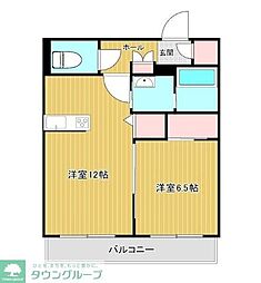リッツ・リン 1LDKの間取図画像