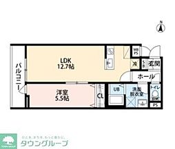 リーブルファイン大宮天沼町 1LDKの間取図画像